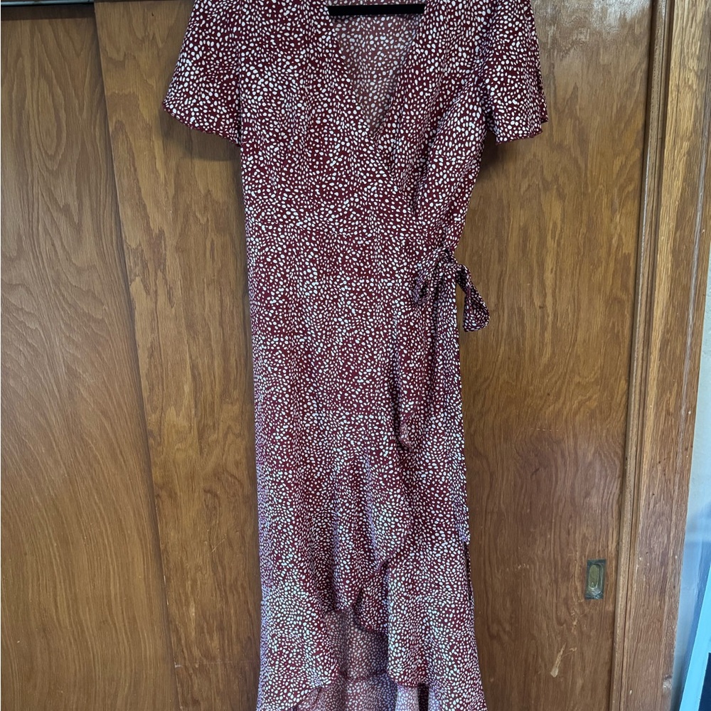 High Low Sundress V-neck Short Sleeve